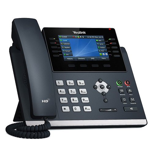 IP-телефон YEALINK SIP-T46U SIP-телефон, цветной экран, 2 порта USB, 16 аккаунтов, BLF, PoE, GigE, без БП