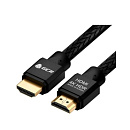 GCR Кабель 3.0m HDMI версия 2.0, HDR 4:2:2, Ultra HD, 4K 60 fps 60Hz/5K*30Hz, 3D, AUDIO, 18.0 Гбит/с, 28/28 AWG, OD7.8mm, тройной экран, черный нейлон