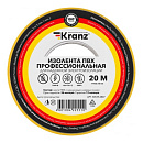 Rexant KR-09-2807 Изолента ПВХ профессиональная, 0,18х19 мм, 20 м, желто-зеленая KRANZ