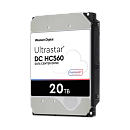 Жесткий диск Western Digital Ultrastar DC HС560 HDD 3.5" SATA 20TB, 7200 rpm, 512MB buffer, 512e, 0F38785, 1 year