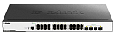 Коммутатор D-Link Управляемый L2 коммутатор, 24x1000Base-T, 4x1000Base-X SFP, защита от статического электричества до 6 кВ, CLI, консольный порт RJ-45