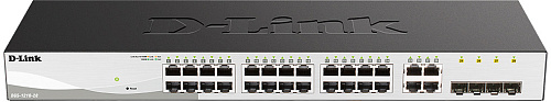 Коммутатор D-LINK Коммутатор/ DGS-1210-28/F Smart L2 Switch 24х1000Base-T, 4хCombo 1000Base-T/SFP, Compact CLI