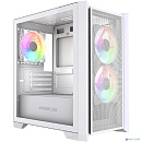 Powercase Alisio Micro Z3W ARGB V2, Tempered Glass, 3x 120mm ARGB fan, белый, mATX (CAMZW-A3-V2)