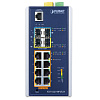Коммутатор Planet коммутатор/ IP30 Industrial L2+/L4 8-Port 1000T 802.3at PoE+ 2-port 100/1000X SFP + 2-port 10G SFP+ Full Managed Switch (-40 to 75 C, dual