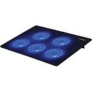 CROWN Подставка для ноутбука CMLC-1105 black (15,6”, 5 куллеров, подстветка, регулировка скорости вращения, размеры (Д*Ш*В) 345* 245*20мм)