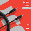 Кабель соединительный аудио Buro BAAC002-1 Jack 3.5 (m)/Jack 3.5 (m) 1м. черный