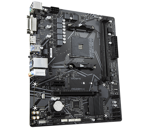 Материнская плата/ MB GIGABYTE AMD A520 sAM4, 2xDDR4(64GB), DVI-D/HDMI 2.1, 1xPCIe 3.0x16, 2xPCIe 3.0, 1xLAN, 4xSATA 6Gb/s, 1xM.2, 4xUSB 3.2, 2xUSB