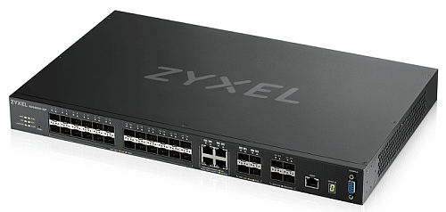Коммутатор Zyxel Networks L3 Core Zyxel XGS4600-32F, rack 19", 24xSFP, 4xCombo (SFP/RJ-45), 4xSFP+, стекируемый (до 4), 2 блока питания в комплекте