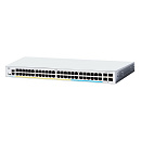 Коммутатор CISCO Catalyst 1300 48x 10/100/1000 RJ-45 PoE+, 4x 1Gb SFP uplinks, PoE+ 370W, RackMount Kit, C1300-48P-4G