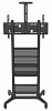 Мобильная стойка Wize Pro [M75] для широкоформатных и интерактивных панелей 32”– 75”, Max VESA 800x400 мм, высота 167 см, полка для медиаплеера, полка