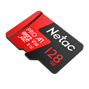 Носитель информации Netac P500 Extreme PRO 128GB MicroSDXC V30/A1/C10 up to 100MB/s, retail pack with SD Adapter