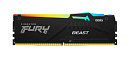 Оперативная память Kingston 16GB 6400MT/s DDR5 CL32 DIMM FURY Beast RGB XMP