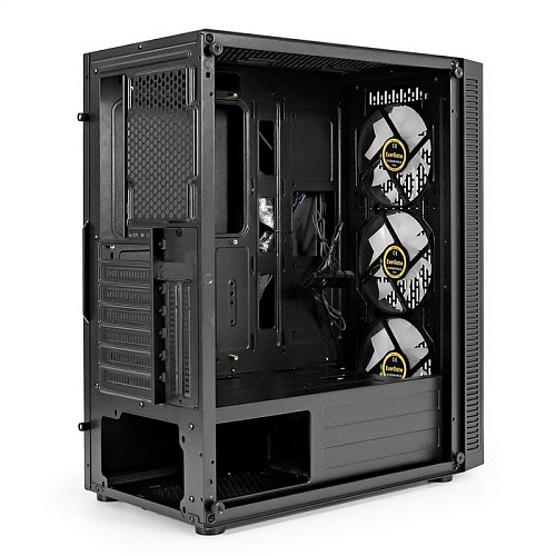 Корпус Exegate EX296319RUS Miditower EVO-5001A-700NPX (ATX, БП 700NPX с вент. 12 см, 2*USB+1*USB3.0+HD Audio, черный, 3 вент.12см с RGB подсве