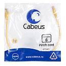 Cabeus PC-UTP-RJ45-Cat.6-0.5m-YL Патч-корд U/UTP, категория 6, 2xRJ45/8p8c, неэкранированный, желтый, PVC, 0.5м