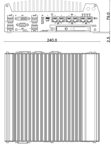Встраиваемый безвентиляторный компьюте Nuvo-9006LP(EA)