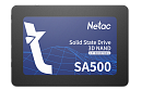 SSD накопитель Netac SSD SA500 512GB 2.5 SATAIII 3D NAND, R/W up to 520/450MB/s, TBW 240TB, 3y wty