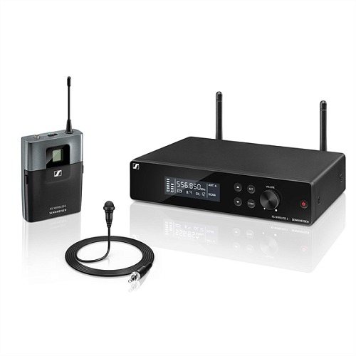 Sennheiser XSW 2-ME2-B Презентационная РЧ-система, 614-638 МГц, 12 каналов, рэковый приёмник, поясной передатчик, петличный микрофон ME2-2