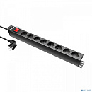 NTSS Блок розеток NTSS, 19", 1U, пластик, 1ф16А, 3.7кВт, (8) Schuko CEE , выкл. с подсв.и крыш., 1.8м каб., вил. Schuko NTSS-PDU-DA2032