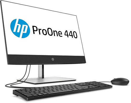 Моноблок/ HP ProOne 440 G6 AiO 23.8"(1920x1080 IPS)/Intel Core i3 10100T(3Ghz)/4096Mb/256SSDGb/DVDrw/war 1y/DOS + Fixed Height Tilt Stand, No