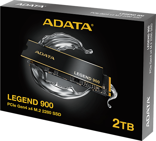 Твердотельный накопитель/ ADATA SSD LEGEND 900, 2048GB, M.2(22x80mm), NVMe 1.4, PCIe 4.0 x4, 3D NAND, R/W 7000/5400MB/s, IOPs н.д./н.д., TBW 1200,