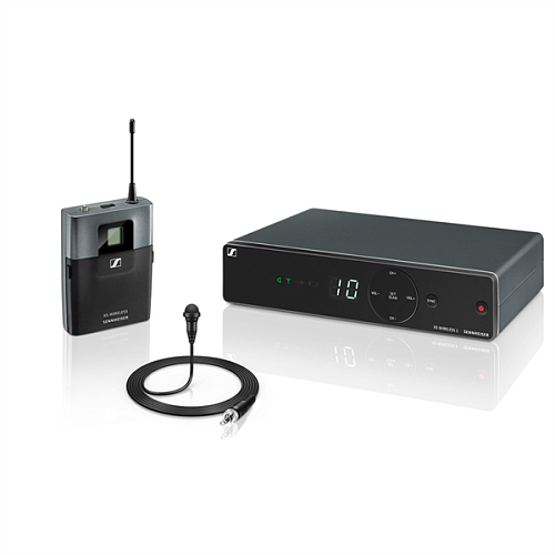 Sennheiser XSW 1-ME2-A Презентационная РЧ-система, 548-572 МГц, 10 каналов, настольный приёмник, поясной передатчик, петличный микрофон ME2-2