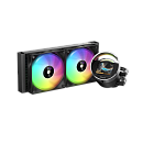 Система водяного охлаждения Ocypus Sigma L24 BK ARGB, 240mm, LCD Pump 2.4", 2x120mm ARGB fans, LGA115X/1200/1700/18XX, AM4/AM5