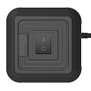 RITMIX RM-2124 Black Сетевой фильтр с кнопкой питания {16А,12 розеток, 4 выхода USB Type А 5 В, 3,1 А, 2 м } {80003363}