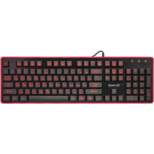 Проводная игровая клавиатура Redragon Dyaus RU,черный,7 цветов подсветки