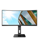 34" AOC CU34P2C Curved 3440x1440 100Гц VA LED 16:9 4(1)ms HDMI DP 4xUSB3.2 50M:1 3000:1 178/178 300cd Tilt HAS Swivel Speakers 2*3W Black