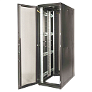 Lande DYNAcenter 19" Серверный напольный шкаф для ЦОД 42U, 600х1200, передняя дверь одностворчатая, задняя дверь двустворчатая, перфорация, цвет черны