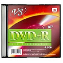 Диски VS DVD+R 4.7Gb, 16x, Slim Case 5шт.