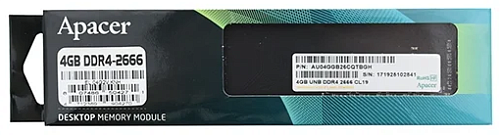 Apacer DDR4 4GB 2666MHz DIMM (PC4-21300) CL17 1.2V (Retail) 512*8 3 years (AU04GGB26CQTBGH / EL.04G2V.KNH)