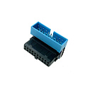 Espada Переходник с материнской платы 20PIN Male to Female угловой 90° для подключения разъема USB3.0, (E20mf90B) (45533)
