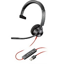 213928-01 BlackWire 3310 USB-A - проводная гарнитура для ПК (моно, амбушюры - поролон, USB-A)