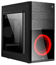 Блок питания AEROCOOL Cs-105 Red (mATX, без БП, 1x USB3.0, 1x USB2.0, 1x 12cm red LED front fan)