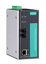 Медиаконвертер Ethernet 10/100BaseT(X) в 100BaseFX (одномодовое оптоволокно, разъемы ST) в металлическом корпусе, питание 24/48 В пост.