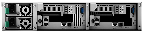 Synology Rack 2U ISCSI Unified DualCont Array (QC2,4GhzCPU/8Gbupto64/2x1GbE+1x10GbE(+1xExpSlot) per controller)(upto12 2,5"/3,5"SASupto36with 2xRXD121
