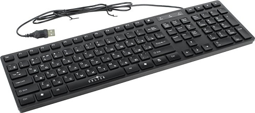 Клавиатура Оклик 556S черный USB slim Multimedia