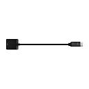 Bion Переходник с кабелем HDMI - DisplayPort, 19F/20M, однонаправленный DP->HDMI, длина кабеля 15см, черный [BXP-A-HDMI-DP-02]