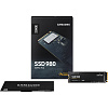 Твердотельные накопители/ Samsung SSD 980, 250GB, M.2(22x80mm), NVMe 1.4, PCIe 3.0 x4, 3-bit MLC, R/W 2900/1300MB/s, IOPs 230 000/320 000, TBW 150,