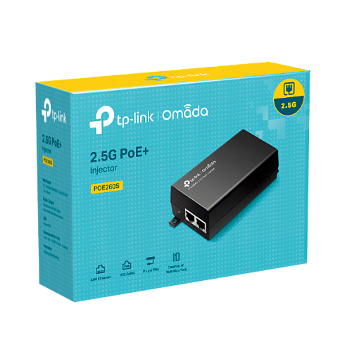 PoE инжектор TP-Link POE260S, Omada 2.5G PoE+ Injector Adapter