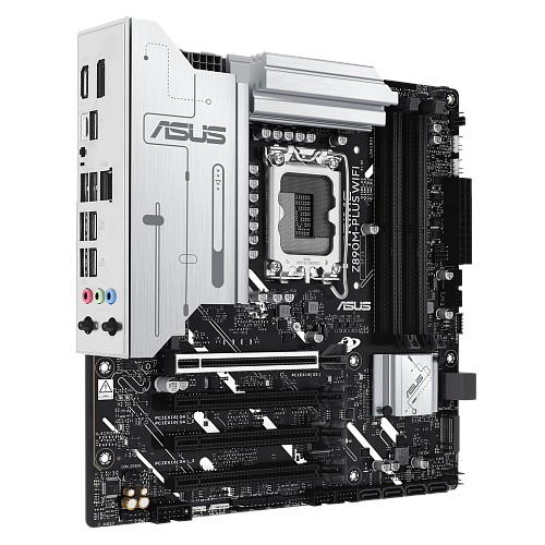 Материнская плата ASUS PRIME Z890M-PLUS WIFI LGA1851 mATX 4xDDR5 4xPCIEx16 3xM.2 USB-C DP HDMI 2.5GLAN Wi-Fi 7