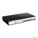 D-Link DGS-1210-10MP/F3A PROJ Настраиваемый L2 коммутатор с 8 портами 10/100/1000Base-T и 2 портами 1000Base-X SFP (8 портов PoE 802.3af/at, PoE-бюдже