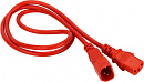 Кабель Lanmaster LAN-PP13/14-1.5-RD C13-С14 проводник.:3x0.75мм2 1.5м 220В 10А (упак.:1шт) красный