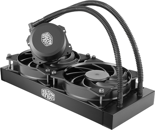 Система охлаждения/ Cooler Master MasterLiquid Lite 240 (200W, 240mm, fans: 2x120mm/66.7CFM/30dBa/2000rpm, 1200/115X/2066/2011-V3/2011/AM5/AM4/AM3