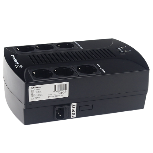 Источник бесперебойного питания (ИБП) Raskat VS-650VA 650VA, 390Вт, 6хCEE 7 bp Bad Pack.