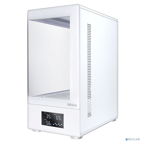 Корпус Ginzzu RX450D mATX жк. дисплей (Белый)