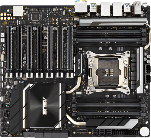 Материнская плата ASUS Материнская плата/ PRO WS X299 SAGE II ; 1x Intel Socket X299 ; 8 x DIMM DDR4 Non-ECC, Un-buffered Memory; 7 x PCIe 3.0/2.0 x16; 8 x SATA 6Gb