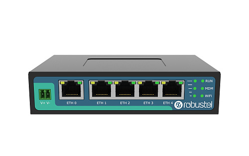 Cотовый маршрутизатор с модулем LTE CAT4 MeiG SLM770A-CE, модулем Wi-Fi 802.11 b/g/n, поддержкой VPN, 2 слотами для SIM карт, 5 Ethernet портами, пита