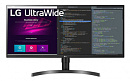 Монитор LG 34" UltraWide 34WN750 черный IPS LED 21:9 HDMI M/M матовая HAS 300cd 178гр/178гр 3440x1440 DisplayPort WQHD USB 8.6кг